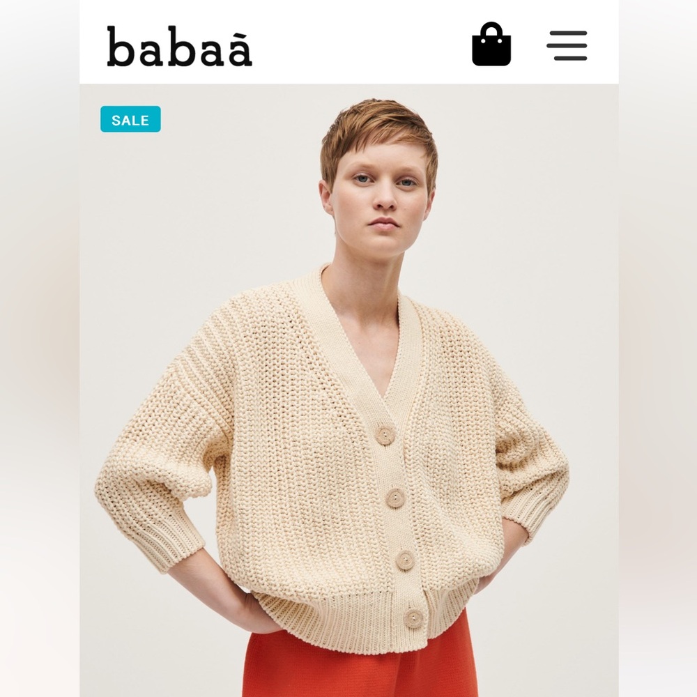 baabaà no18 cardigan in natural